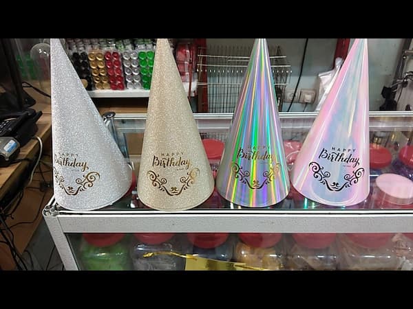 کلاه تولد هولوگرامی دخترانه و پسرانه هپی برس دی