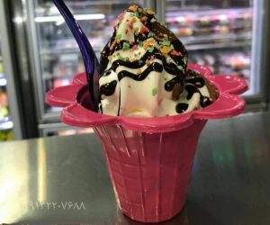 ظرف بستنی قیفی