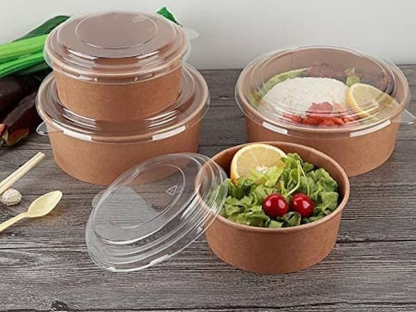 فروش کاسه کاغذی کرافت و ظرف سالاد بیرون بر یکبارمصرف